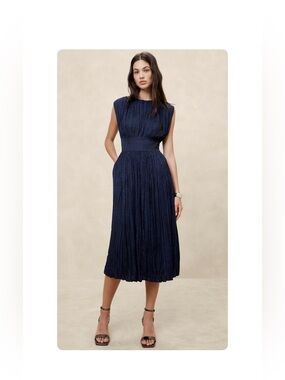 Banana Republic Pleated Midi Dress